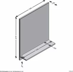Furniture Limited - Wandspiegel Met Schap 54,5x13,5x67,5 Cm Artisan Eiken