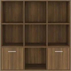 Furniture Limited - Boekenkast 98x30x98 Cm Bruineikenkleurig -DECORATIE Winkel 1200x1197 4