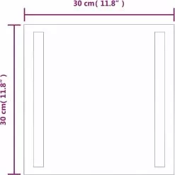Furniture Limited - Badkamerspiegel LED 30x30 Cm -DECORATIE Winkel 1200x1200 1087