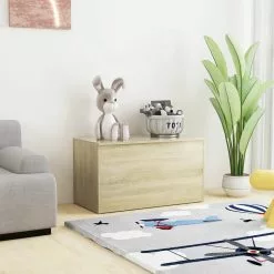 Furniture Limited - Opbergkist 84x42x46 Cm Bewerkt Hout Sonoma Eikenkleurig -DECORATIE Winkel 1200x1200 142