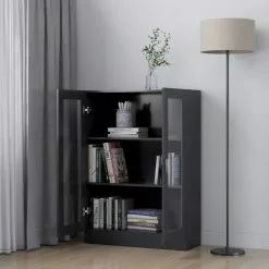 Furniture Limited - Vitrinekast 82,5x30,5x115 Cm Spaanplaat Grijs 19 Furniture Limited - Vitrinekast 82,5x30,5x115 Cm Spaanplaat Grijs -DECORATIE Winkel 1200x1200 269