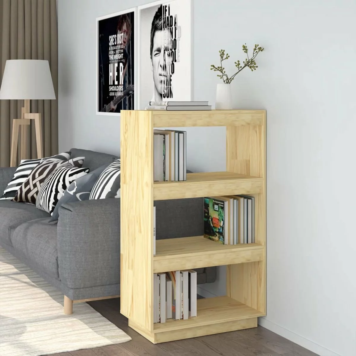 Furniture Limited - Boekenkast/kamerscherm 60x35x103 Cm Massief Grenenhout 3 Furniture Limited - Boekenkast/kamerscherm 60x35x103 Cm Massief Grenenhout