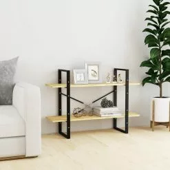 Furniture Limited - Boekenkast Met 2 Schappen 100x30x70 Cm Massief Grenenhout