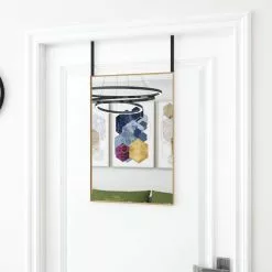 Furniture Limited - Deurspiegel 40x60 Cm Glas En Aluminium Goudkleurig