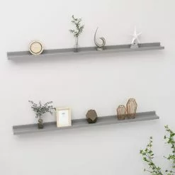 Furniture Limited - Wandschappen 2 St 115x9x3 Cm Grijs -DECORATIE Winkel 1200x1200 324