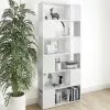 Furniture Limited - Boekenkast/kamerscherm 80x24x186 Cm Spaanplaat Hoogglans Wit -DECORATIE Winkel 1200x1200 554