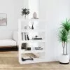 Furniture Limited - Boekenkast/kamerscherm 80x30x135,5 Cm Massief Grenenhout Wit