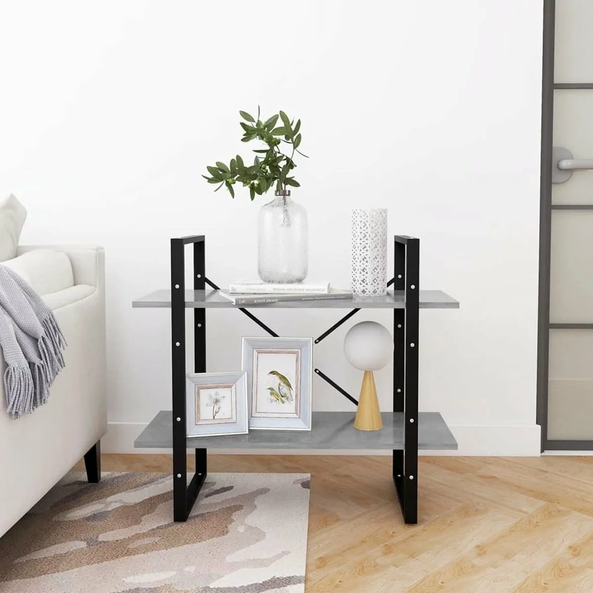 Furniture Limited - Boekenkast Met 2 Schappen 80x30x70 Cm Spaanplaat Betongrijs 7 Furniture Limited - Boekenkast Met 2 Schappen 80x30x70 Cm Spaanplaat Betongrijs - Afbeelding 5