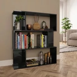Furniture Limited - Boekenkast/kamerscherm 80x24x96 Cm Hoogglans Zwart 17 Furniture Limited - Boekenkast/kamerscherm 80x24x96 Cm Hoogglans Zwart -DECORATIE Winkel 1200x1200 660