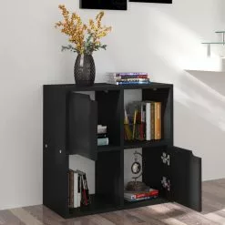 Furniture Limited - Boekenkast 60x27,5x59,5 Cm Spaanplaat Zwart -DECORATIE Winkel 1200x1200 764