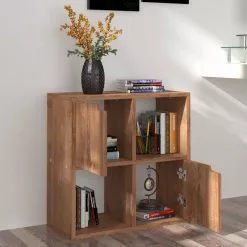 Furniture Limited - Boekenkast 60x27,5x59,5 Cm Spaanplaat Bruin Eiken