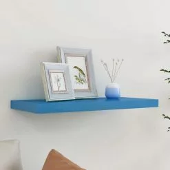 Furniture Limited - Wandschap Zwevend 60x23,5x3,8 Cm MDF Blauw -DECORATIE Winkel 1200x1200 808