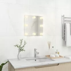 Furniture Limited - Wandspiegel Met LED-lampen Vierkant Glas -DECORATIE Winkel 1200x1200 977