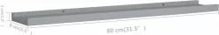 Furniture Limited - Fotoplanken 2 St 80x9x3 Cm MDF Grijs -DECORATIE Winkel 1200x195