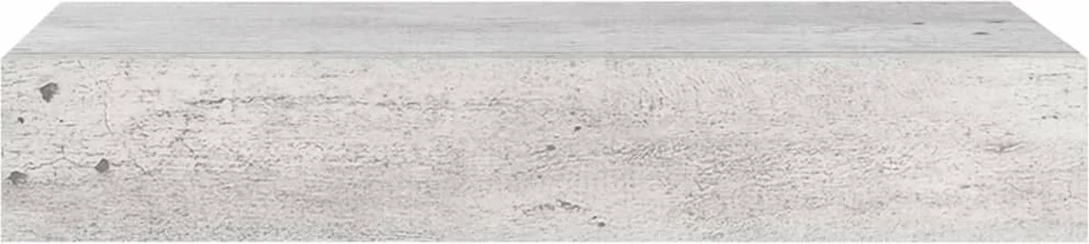 Furniture Limited - Wandschappen 2 St Met Lade 60x23,5x10 Cm MDF Betongrijs 9 Furniture Limited - Wandschappen 2 St Met Lade 60x23,5x10 Cm MDF Betongrijs - Afbeelding 7