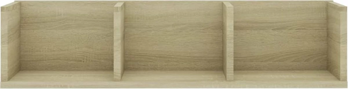 Furniture Limited - Cd-wandschap 75x18x18 Cm Bewerkt Hout Sonoma Eikenkleurig 6 Furniture Limited - Cd-wandschap 75x18x18 Cm Bewerkt Hout Sonoma Eikenkleurig - Afbeelding 4
