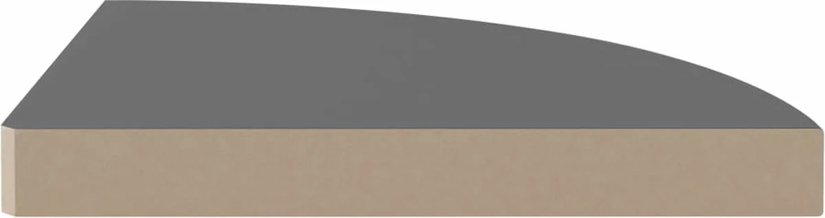 Furniture Limited - Hoekschappen Zwevend 2 St 35x35x3,8 Cm MDF Hoogglans Grijs 6 Furniture Limited - Hoekschappen Zwevend 2 St 35x35x3,8 Cm MDF Hoogglans Grijs - Afbeelding 4