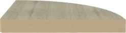 Furniture Limited - Hoekschap Zwevend 35x35x3,8 Cm MDF Eikenkleurig -DECORATIE Winkel 1200x319