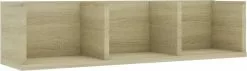 Furniture Limited - Cd-wandschap 75x18x18 Cm Bewerkt Hout Sonoma Eikenkleurig