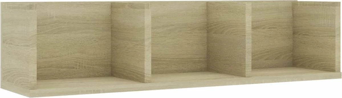 Furniture Limited - Cd-wandschap 75x18x18 Cm Bewerkt Hout Sonoma Eikenkleurig 3 Furniture Limited - Cd-wandschap 75x18x18 Cm Bewerkt Hout Sonoma Eikenkleurig