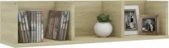 Furniture Limited - Cd-wandschap 75x18x18 Cm Bewerkt Hout Sonoma Eikenkleurig 12 Furniture Limited - Cd-wandschap 75x18x18 Cm Bewerkt Hout Sonoma Eikenkleurig -DECORATIE Winkel 1200x346