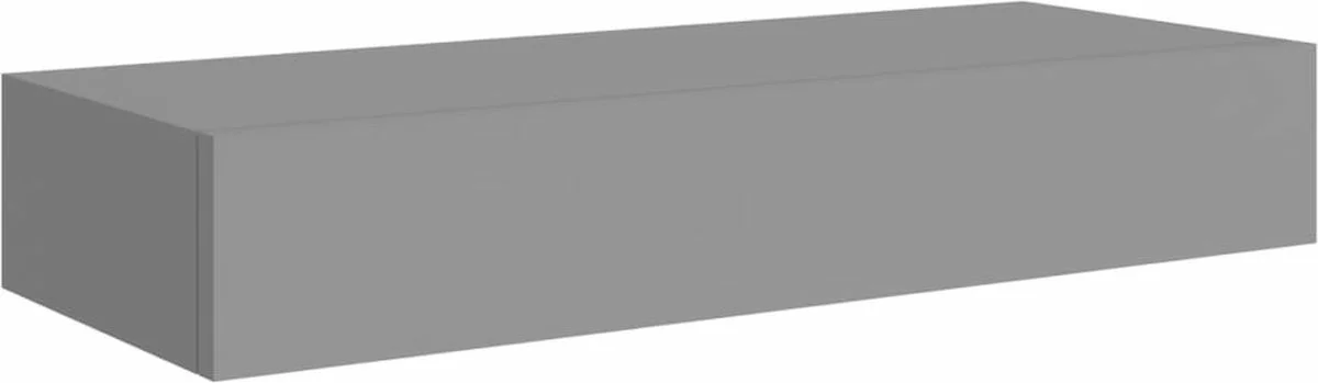 Furniture Limited - Wandschap Met Lade 60x23,5x10 Cm MDF Grijs 10 Furniture Limited - Wandschap Met Lade 60x23,5x10 Cm MDF Grijs - Afbeelding 8