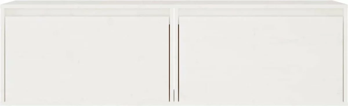 Furniture Limited - Wandkasten 2 St 60x30x35 Cm Massief Grenenhout Wit 5 Furniture Limited - Wandkasten 2 St 60x30x35 Cm Massief Grenenhout Wit - Afbeelding 3
