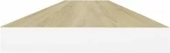 Furniture Limited - Wandschappen Zwevend 2 St 90x23,5x3,8 Cm MDF Eikenkleurig Wit -DECORATIE Winkel 1200x374