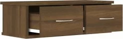 Furniture Limited - Wandkast 60x26x18,5 Cm Bewerkt Hout Bruineikenkleurig -DECORATIE Winkel 1200x386