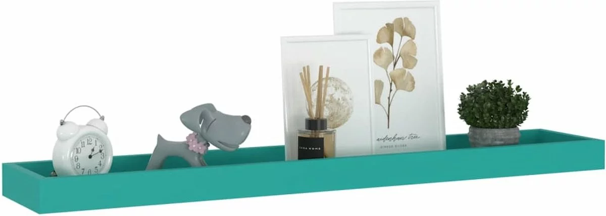 Furniture Limited - Wandschappen 2 St Loggia 80x15x4 Cm MDF Blauw 5 Furniture Limited - Wandschappen 2 St Loggia 80x15x4 Cm MDF Blauw - Afbeelding 3