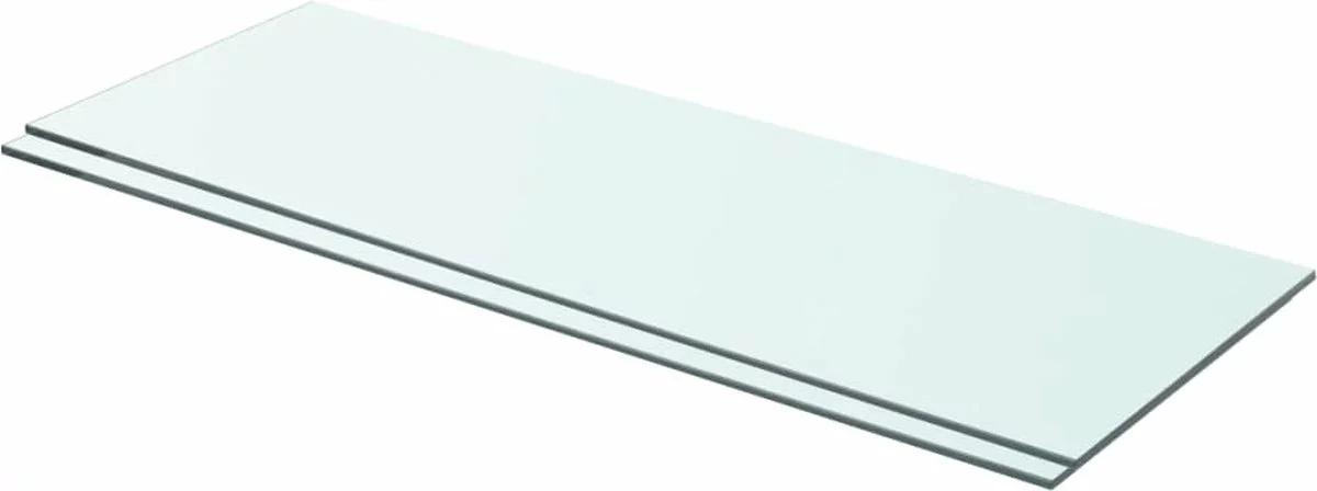 Furniture Limited - Schappen 2 St 70x25 Cm Glas Transparant 5 Furniture Limited - Schappen 2 St 70x25 Cm Glas Transparant - Afbeelding 3