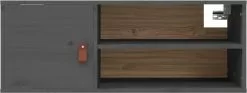 Furniture Limited - Wandkast 80x30x30 Cm Massief Grenenhout Grijs -DECORATIE Winkel 1200x451