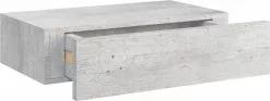 Furniture Limited - Wandschappen 2 St Met Lade 40x23,5x10 Cm MDF Betongrijs -DECORATIE Winkel 1200x454