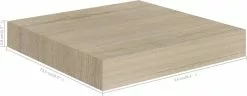 Furniture Limited - Wandschap Zwevend 23x23,5x3,8 Cm MDF Eikenkleur -DECORATIE Winkel 1200x468