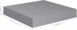 Furniture Limited - Wandschap Zwevend 23x23,5x3,8 Cm MDF Grijs -DECORATIE Winkel 1200x470 2