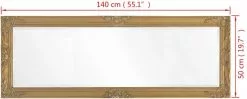 Furniture Limited - Wandspiegel Barok 140 X 50 Cm Goud -DECORATIE Winkel 1200x481 2