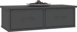 Furniture Limited - Wandschap Met Lades 60x26x18,5 Cm Bewerkt Hout Grijs -DECORATIE Winkel 1200x507 1