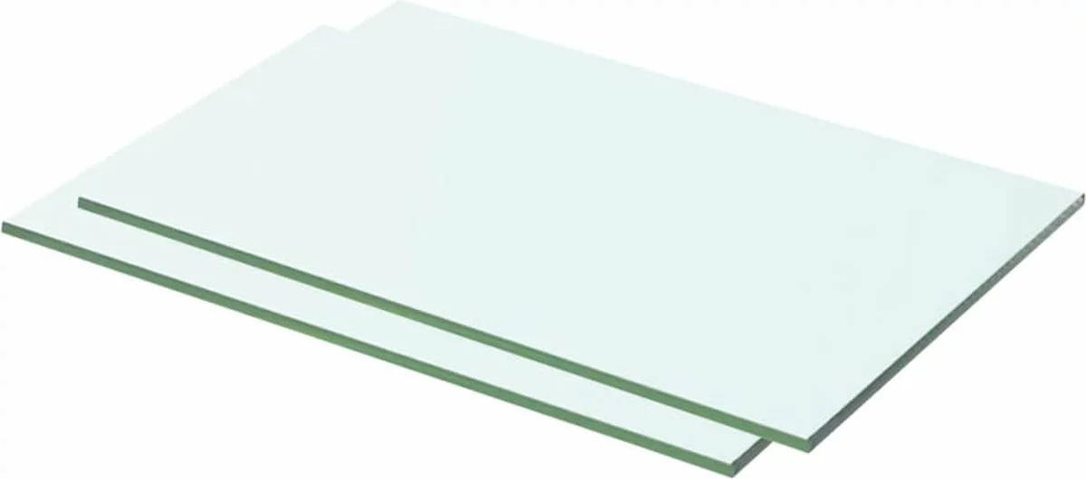 Furniture Limited - Schappen 2 St 50x25 Cm Glas Transparant 5 Furniture Limited - Schappen 2 St 50x25 Cm Glas Transparant - Afbeelding 3