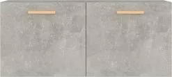 Furniture Limited - Wandkast 80x35x36,5 Cm Bewerkt Hout Betongrijs -DECORATIE Winkel 1200x538