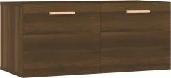 Furniture Limited - Wandkast 80x35x36,5 Cm Bewerkt Hout Bruineikenkleurig