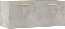 Furniture Limited - Wandkast 80x35x36,5 Cm Bewerkt Hout Betongrijs -DECORATIE Winkel 1200x549
