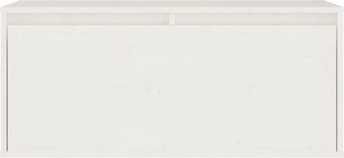 Furniture Limited - Wandkast 80x30x35 Cm Massief Grenenhout Wit 8 Furniture Limited - Wandkast 80x30x35 Cm Massief Grenenhout Wit - Afbeelding 6