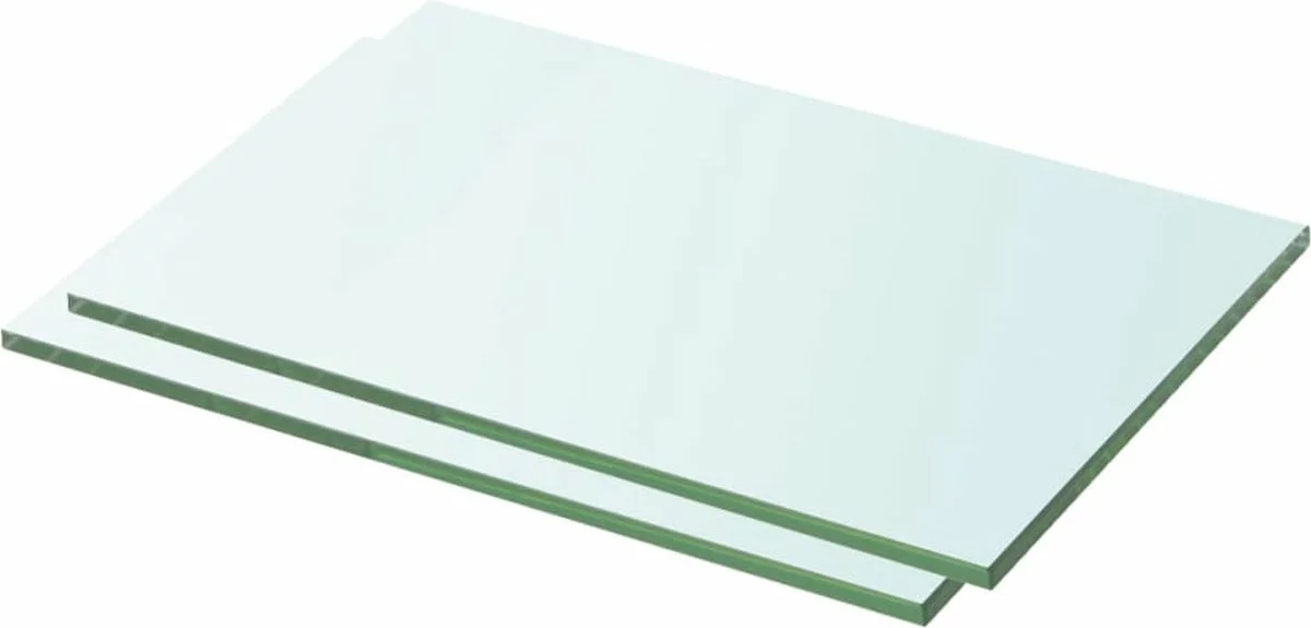 Furniture Limited - Schappen 2 St 30x15 Cm Glas Transparant 3 Furniture Limited - Schappen 2 St 30x15 Cm Glas Transparant