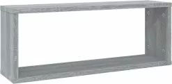 Furniture Limited - Wandschappen Kubus 2 St 60x15x23 Cm Bewerkt Hout Grijs Sonoma -DECORATIE Winkel 1200x589 2