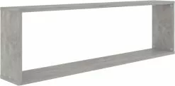 Furniture Limited - Wandschappen Kubus 4 St 100x15x30 Cm Spaanplaat Betongrijs -DECORATIE Winkel 1200x595 2