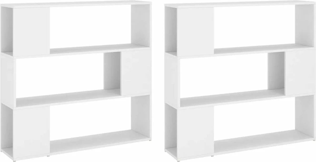 Furniture Limited - Boekenkast/kamerscherm 100x24x188 Cm Wit 10 Furniture Limited - Boekenkast/kamerscherm 100x24x188 Cm Wit - Afbeelding 8