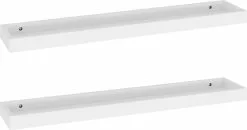 Furniture Limited - Wandschappen 2 St Loggia 80x15x4 Cm MDF Wit -DECORATIE Winkel 1200x632 1