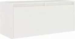 Furniture Limited - Wandkast 80x30x35 Cm Massief Grenenhout Wit