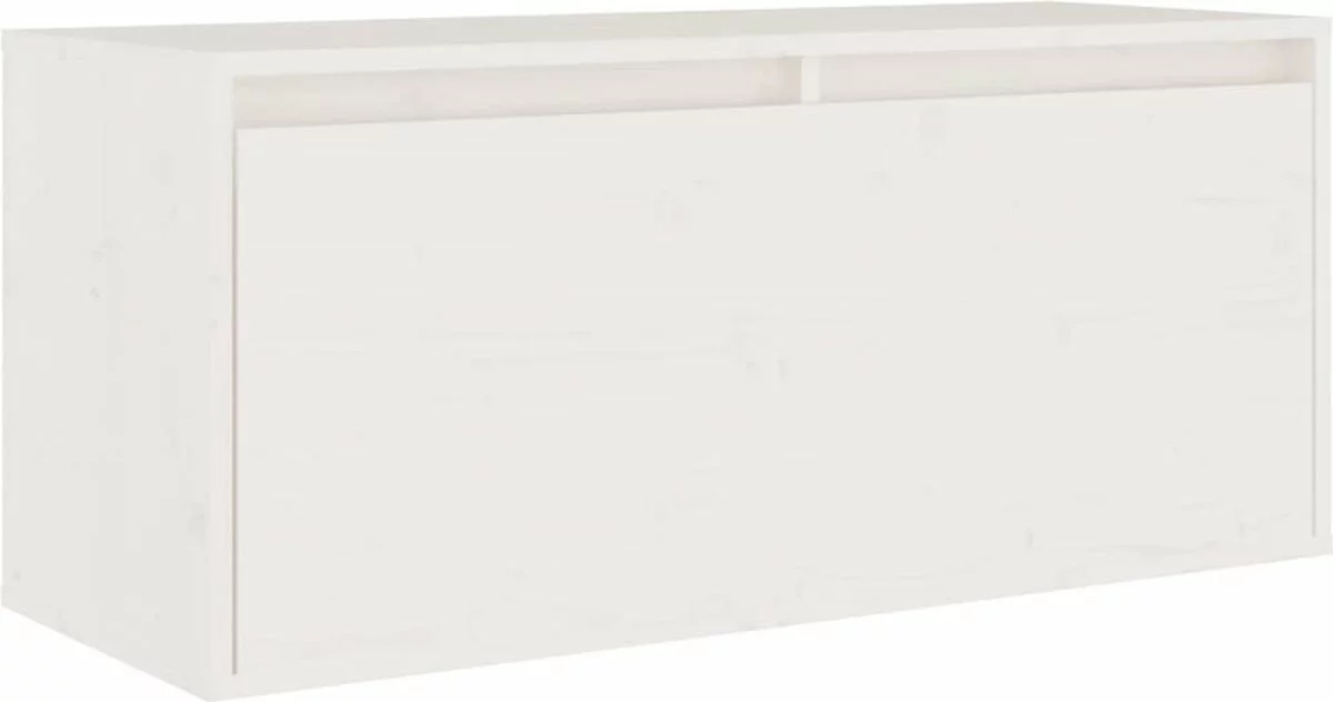 Furniture Limited - Wandkast 80x30x35 Cm Massief Grenenhout Wit 3 Furniture Limited - Wandkast 80x30x35 Cm Massief Grenenhout Wit