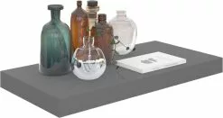 Furniture Limited - Wandschappen Zwevend 2 St 50x23x3,8 Cm MDF Hoogglans Grijs -DECORATIE Winkel 1200x638